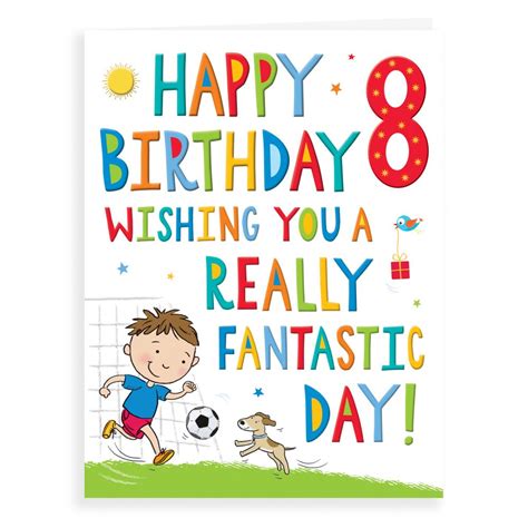 Cards Direct Birthday Card Age 8 M Boy Football