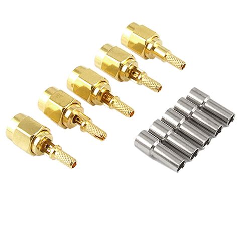 Stk Gold Plated Sma Stecker Rg Rg Crimp Koaxial Steckverbinder