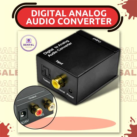 Digital Optical Coax To Analog Rca Audio Converter Adapter Lazada Ph