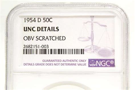 D Franklin Silver Half Dollar Ngc Graded Unc Details Bunting