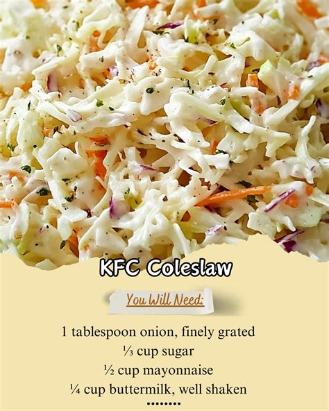 Grandmas Recipes 🥗 Kfc Coleslaw A Creamy And Tangy Coleslaw Recipe