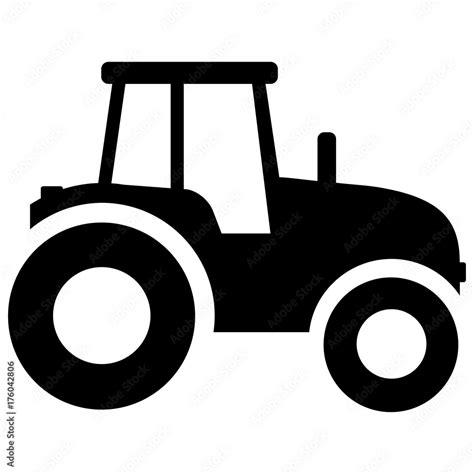 tractor icon  white background vector de stock adobe stock