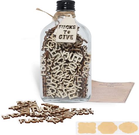 Amazon Fucks To Give Gift Jar Of Fucks Fuck Wooden Cutout Letter Bad Mood Vent Gift For