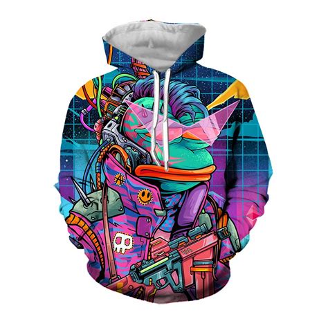 Y2K bluzy czaszka Cyberpunk drukowane Pop Art mężc 13400485629 Allegro pl