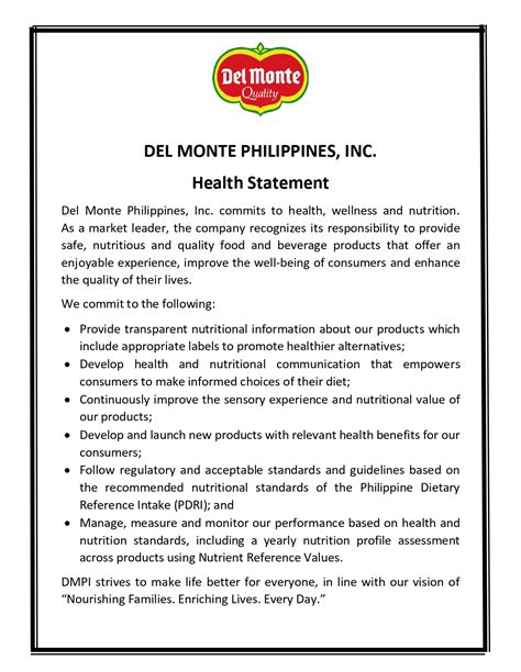 Del Monte Philippines Corporate Governance Policies