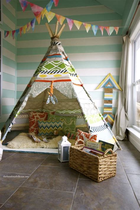 DIY Tipi para el cuarto de los niños Teepee Diy No Sew Teepee Kids