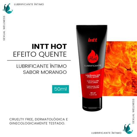 Lubrificante Ntimo Beij Vel Hot Efeito Quente Morango Ml Intt Toque Sensato