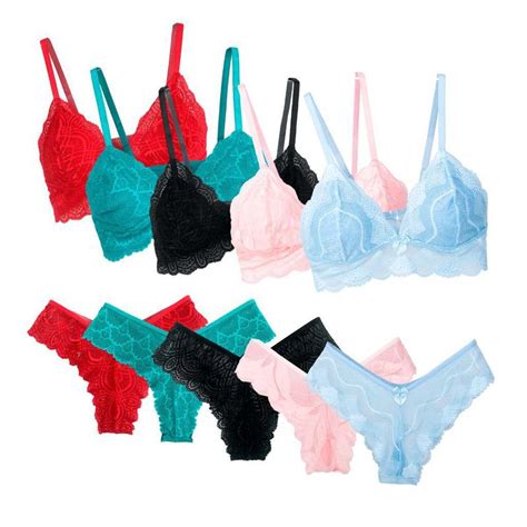 Kit Conjunto Lingerie Rendado Atacado Luxo Qualibella Rs Conjunto De Lingerie Magazine Luiza