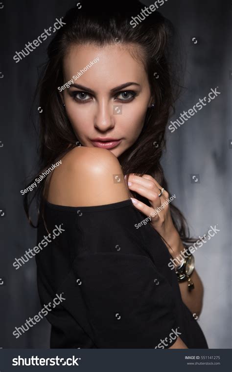 Portrait Sexy Brunette Showing Her Naked Stock Photo Shutterstock