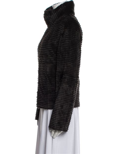 Fur Jacket Grey Jackets Clothing Fur51457 The Realreal