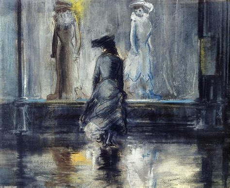 Paintings Reproductions Window Shopping By Everett Shinn