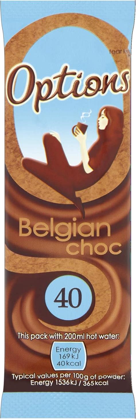 Options Belgian Hot Chocolate Sachet X G Amazon Co Uk Grocery