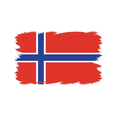 Norway flag with watercolor brush 4943118 Vector Art at Vecteezy