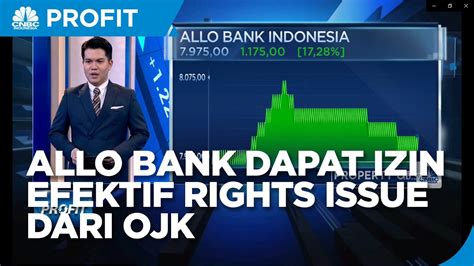 Allo Bank Dapat Izin Efektif Rights Issue Dari Ojk Youtube