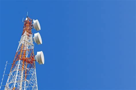 Premium Photo Telecommunication Technology Telecom Tower Mast Or