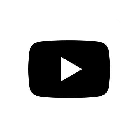 Black and White YouTube Icon