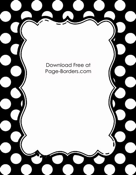 Black And White Polka Dot Border Prek Polka Dots Border With Free Label