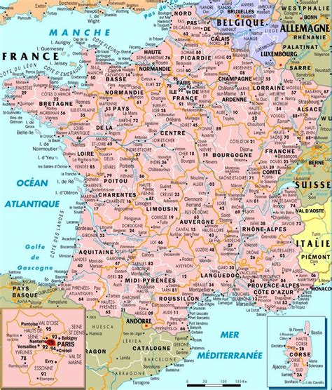 carte de france detaillee info voyage carte plan