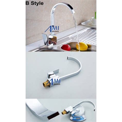 Luxury Great Quality Kitchen Sink Degree Swivel Hot Cold Mixer Tap Chrome Polished Brass