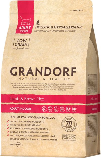 Сухой корм для кошек Grandorf Lamb & Rice Adult Indoor ягненок с рисом ...