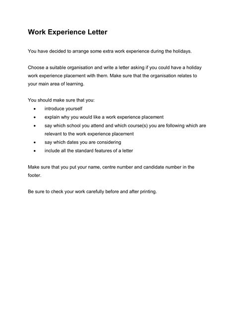 Experience Certificate Letter Sample Word Format Engineer 6