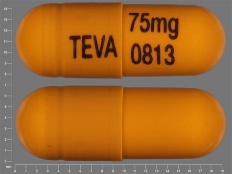 Pill Finder Teva 75 Mg 0813 Orange Capsule Shape