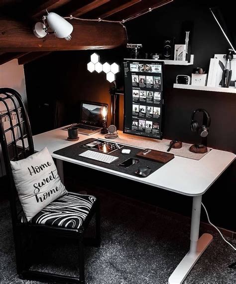 Matte Black Imac Aesthetic Home Office Setup Desk Set