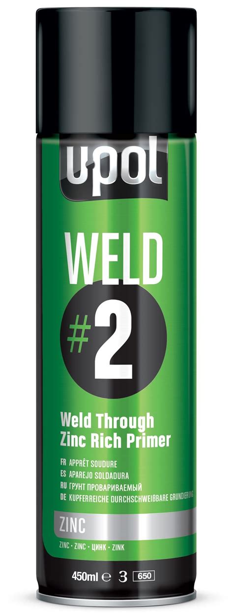 U-Pol WELD #2 Weld Through Zinc Rich Aerosol Primer 450ml UPol ...