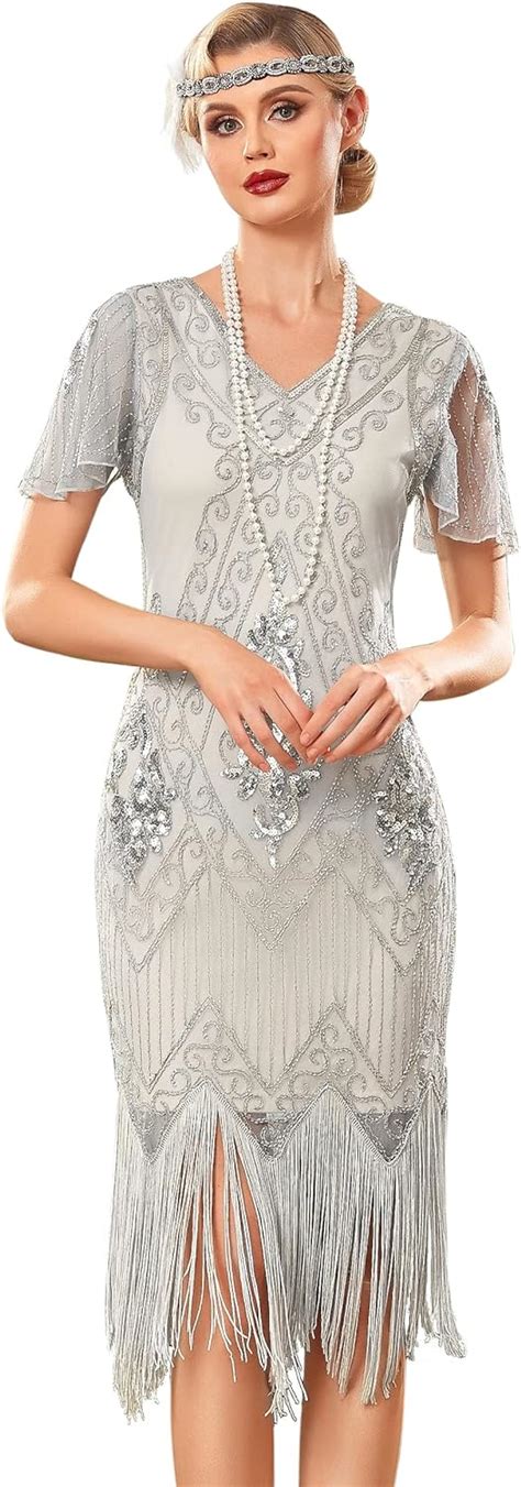 Prettyguide Women S S Dress Sequin Art Deco Flapper Dress With