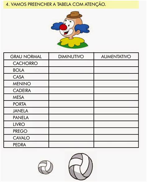 Atividades De Diminutivo E Aumentativo - RETOEDU