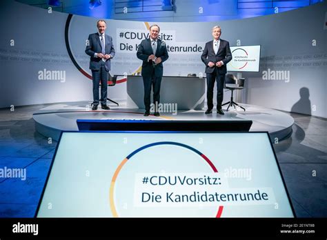 Berlin Germany Th Jan The Three Candidates For The Cdu Party