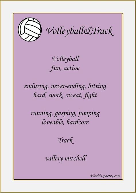 Famous Volleyball Poems