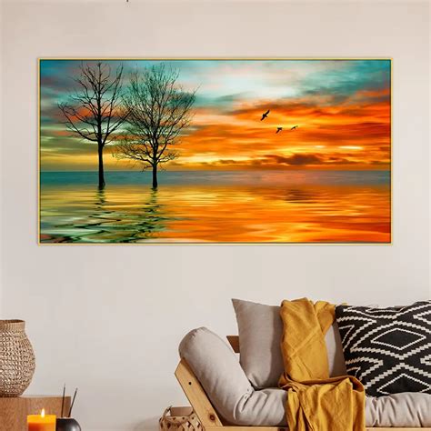 Sunset Scenery Canvas Painting - WallMantra