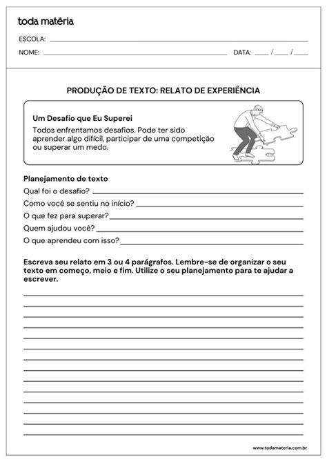 Produção Textual 5 Ano Para Imprimir - Atividades de produção de textos para o 5º ano (para imprimir) - Toda ...