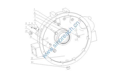 1640H-1600000 飞轮壳总成Картер маховика в сборе – SINOREACH GROUP CO., LIMITED