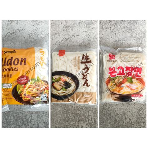 jual sempio fresh udon noodles gr mie basah matang tebal kenyal