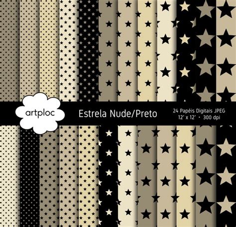 Papel Digital Estrela Nude Elo Produtos Especiais