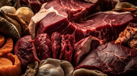 Premium Ai Image A Variety Of Exotic Game Meats Including Venison And
