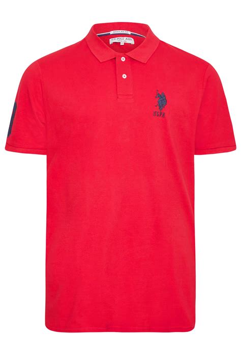 U S Polo Assn Red Player Polo Shirt Badrhino