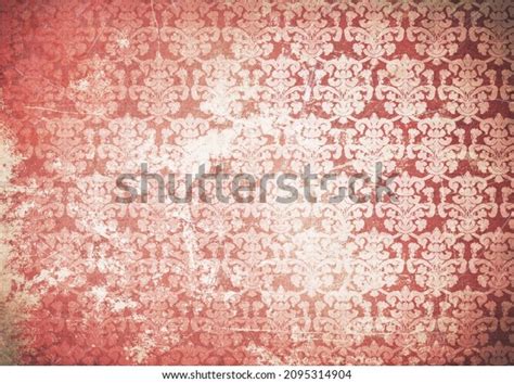 Detail Section Old Stained Wallpaper Stock Illustration 2095314904