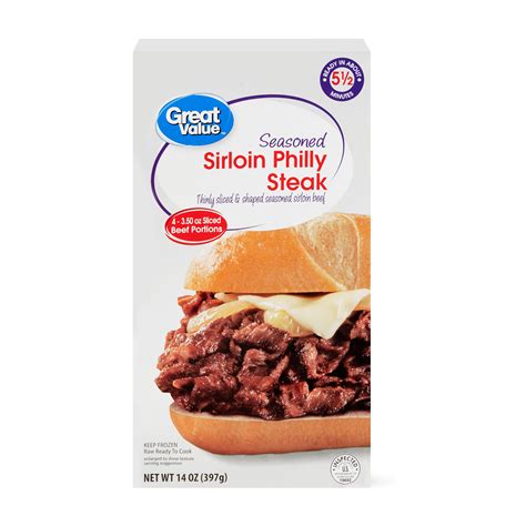 Great Value Seasoned Sirloin Philly Steak Frozen, 14 oz - Walmart.com