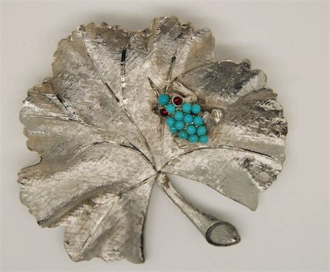 Ledo Lilypad Turquoise Bead Frog Vintage Figural Pin Brooch 1969 Mink