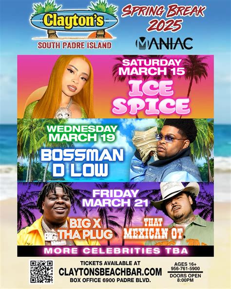 Clayton's | ‼️‼️SPRING BREAK 2025‼️‼️ South TX get ready for the