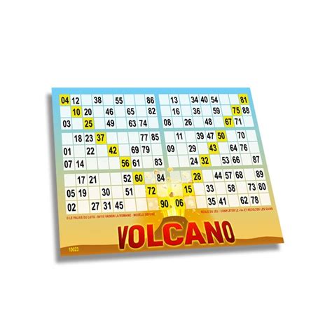 Le Volcano partie spéciale de loto avec deux diagonales de 9 numéros