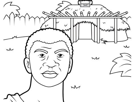 Imagens De Quilombos Para Imprimir - Zumbi dos Palmares em Cartoon para Imprimir e Colorir