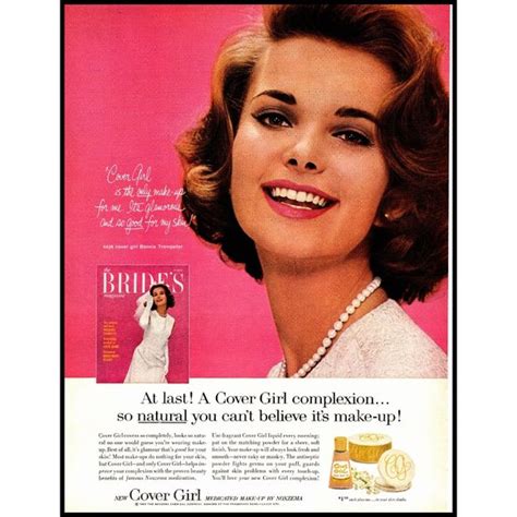 Cover Girl Art Cover Girl Makeup By Noxema Vintage Print Ad Brunette Pearl Necklace