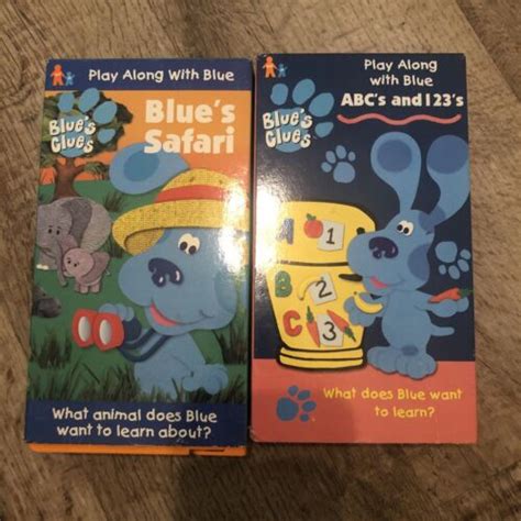 Lot Of 2 Rare VTG Nickelodeon Blues Clues VHS Blues Safari ABCs And