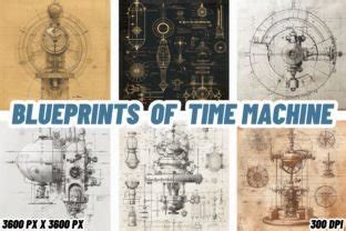 Blueprints of Time Machine Backgrounds Graphic by FabriCraft · Creative ...