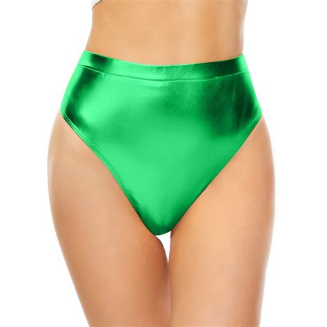 Classic Shorts For Women High Waist Metallic Booty Rave Bottoms Dancing Hot Clubwear Active