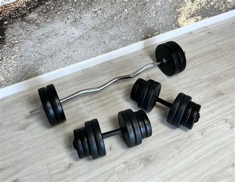 Штанга W-подібна на 25 кг + Дві гантелі по 16 кг від RN-Sport: 2 950 ...